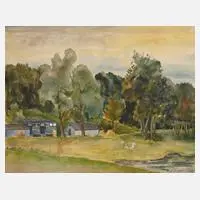 "Biebricher Strandbad" by Karl Otto Hy, Aquarell, offered Sep 2023
