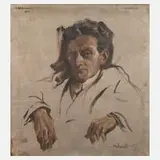 Hans Hähnel, Herrenportrait, Öl auf Leinwand