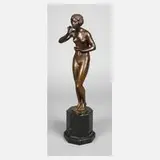 C. A. Söding, weiblicher Akt mit Seifenblasen, Bronze