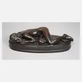 Georg Mattes, schlafender weiblicher Akt, Bronze