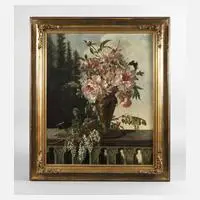 E. Ludendorff, Blumenstillleben, Öl auf Leinwand