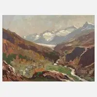 Adolf Hasenkamp, Berglandschaft, Öl auf Hartfaserplatte