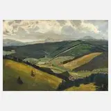 Hermann Pfeilschifter, Thüringer Wald bei Ilmenau, 1932, Öl auf Malkarton