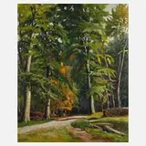 Carl Rang, Sonniger Waldrand, Öl auf Leinwand