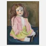 Fritz Steinert, Puppenportrait, Öl auf Leinwand und Keilrahmen