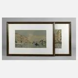 A. Presti, Paar Venedigansichten, Aquarelle