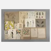 Margot Keller, Umfangreiche Sammlung Modeentwürfe, 1950