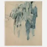 Kurt Bartel, Figurative Komposition, Mischtechnik auf leichtem Karton