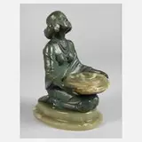 Josef Lorenzl, Kniende Dame mit Onyxschale, Bronze