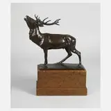 Georg Wilhelm Bergfeld, Röhrender Hirsch, 1905, Bronze