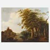H. van Bergum, Flusslandschaft, 1830, Öl auf Holzplatte