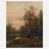 Karl Kaufmann, Reisigsammlerin im Wienerwald, Öl auf Leinwand