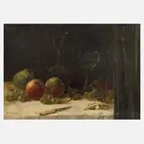 Friedrich Rückert, Herbstliches Tischstillleben, Öl auf Leinwand
