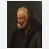 Kno[o]ch, Portrait eines älteren Herrn, Öl auf Eichenholzplatte