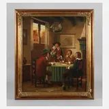 Karl Andrée, Holländisches Kaufmannsinterieur, Öl auf Leinwand