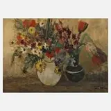 Josef Horn, Blumenstillleben, Öl auf Leinwand
