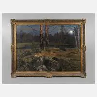 Anshelm Leonard Schultzberg, Mondnacht, 1908, Mischtechnik