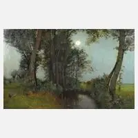 Prof. Paul Vorgang, "Am Wasser", 1906, Öl auf Leinwand