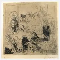 Prof. Alfred Hrdlicka, "Leib und Seele", 1967, Radierung mit Tonplatte