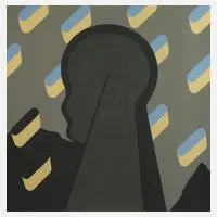 Pál Deim, "Idol", 1989, Farbsiebdruck auf leichtem Karton