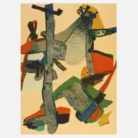 Maurice Estève, "Roussadou", Farblithographie auf Bütten