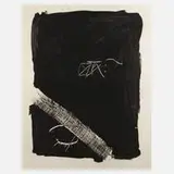 Antoni Tàpies, "Llambrec 5", Lithographie in Dunkelbraun und Schwarz auf Velin