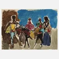 Richard Schreiber, Impression aus Spanien, Mischtechnik