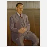 Gerd Böhme, Herrenportrait, Öl auf Leinwand und Keilrahmen
