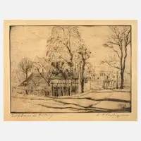 Martin Erich Philipp, "Dorfstraße im Frühling", 1917, Radierung