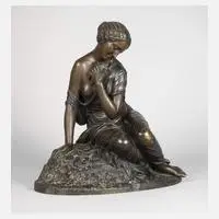 Charles Cumberworth, Mädchen mit Taube, Bronze