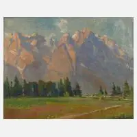 Alpenländische Impression by Jack Reppert von Bismarck, Öl auf Leinwand, offered Jun 2024