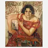 Herbert Grass, Bildnis der Maria Pos-Carloforti, 1925, Öl auf Leinwand
