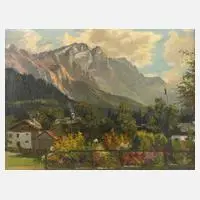 Carl Müller-Baumgarten, Blick auf die Zugspitze, Öl auf Leinwand