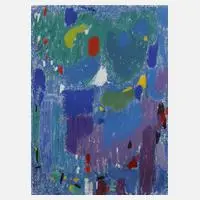 Max Ackermann, Abstrakte Komposition, 1959, Farbsiebdruck auf leichtem Karton
