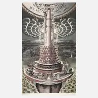 "Rakete" by Prof. Franz Bayer, Radierung auf leichtem Karton, offered Jun 2024