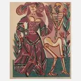HAP Grieshaber, "Die Edelfrau", Holzschnitt