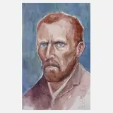 Günter Garbocz, Vincent van Gogh, 2021, Aquarell auf leichtem Karton