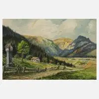 Hans Herold, Marterl im Frankenwald, Mischtechnik