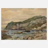 Paul Reckendorfer, "Capri", Aquarell auf Karton