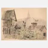 Bauerngehöft by Wilhelm Heinrich Schneider, aquarellierte, offered Jun 2024