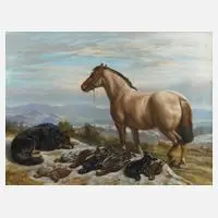 Samuel John Carter, der Rebhuhn-Jagd, 1881, Pastellkreidezeichnung
