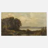 Bernhard Fiedler, Seenlandschaft, Öl auf Leinwand