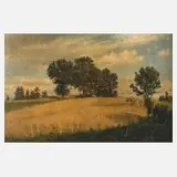 Heinrich Rasch, Feld bei Gräfing, Öl auf Leinen auf Karton kaschiert
