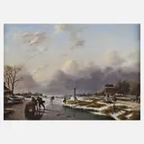 Eisvergnügen by Hester Adriana C. Zaalberg, Öl auf Leinwand, offered Sep 2024