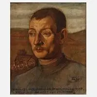 Carl Baum, Bildnis des Johannes Lanz, 1911, Öl auf Karton