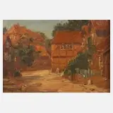 Karl Gatermann der Ältere, Sonnige Gasse, Öl auf Leinwand