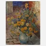 Hans Kruzwicki, Sommerblumen, Öl auf Leinwand