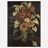 Hans Niemeyer, »Calla und Amaryllis«, Öl auf Malplatte