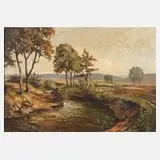 Hans Peters, "An der Leine", Öl auf Spanplatte