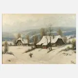 Procházka, Winterliche Gebirgslandschaft, Öl auf Leinwand